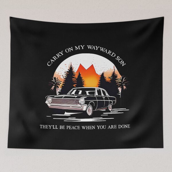 Item preview, Carry On My Wayward Son Impala Supernatural Theme Song designed and sold by Say It With Ink.