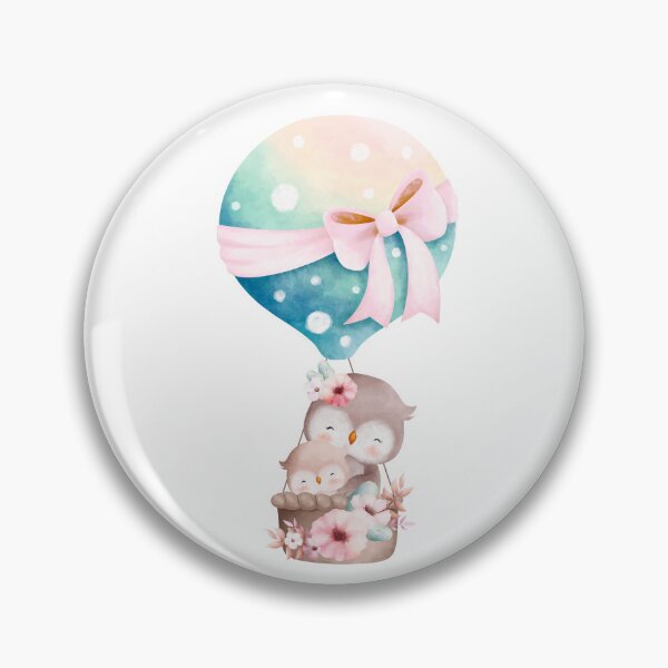 Item preview, Easter Mom and Baby Owl with Balloon - Adorable Spring Owl Nature Gift designed and sold by FuzionRaptor.