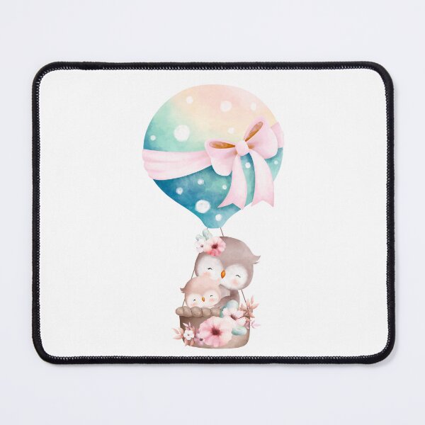 Item preview, Easter Mom and Baby Owl with Balloon - Adorable Spring Owl Nature Gift designed and sold by FuzionRaptor.