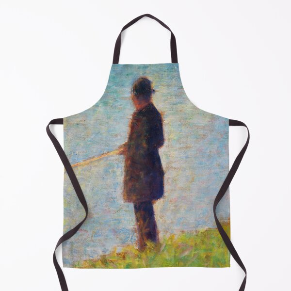 Item preview, The Angler by Georges Seurat: Neo Impressionist Waterfront Fine Art Print designed and sold by artofuniverse.