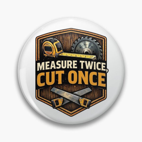 Item preview, Measure Twice Cut Once - Woodworking & Carpenter Graphic designed and sold by JVDesignsShop.