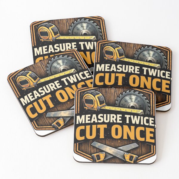 Item preview, Measure Twice Cut Once - Woodworking & Carpenter Graphic designed and sold by JVDesignsShop.