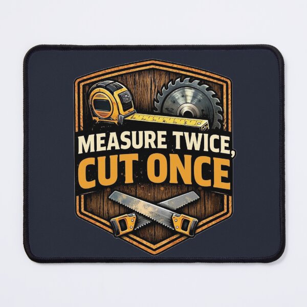 Item preview, Measure Twice Cut Once - Woodworking & Carpenter Graphic designed and sold by JVDesignsShop.