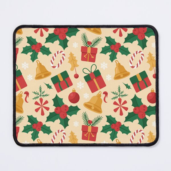Item preview, Christmas Seamless Pattern – Holly, Bells & Gifts designed and sold by Midnight Veil Designs.