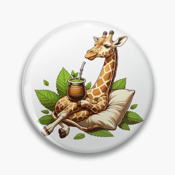 Item preview, Giraffe Drinking Yerba Mate Chill Design designed and sold by CyfroweMysli.