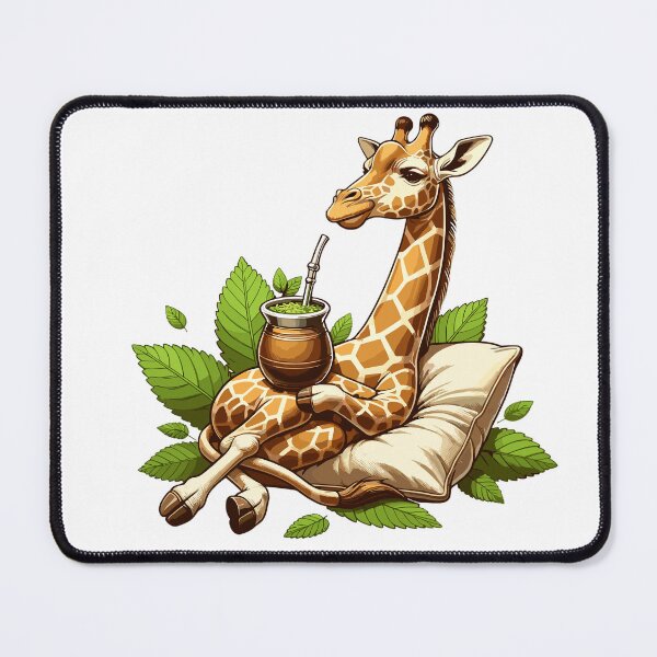 Item preview, Giraffe Drinking Yerba Mate Chill Design designed and sold by CyfroweMysli.