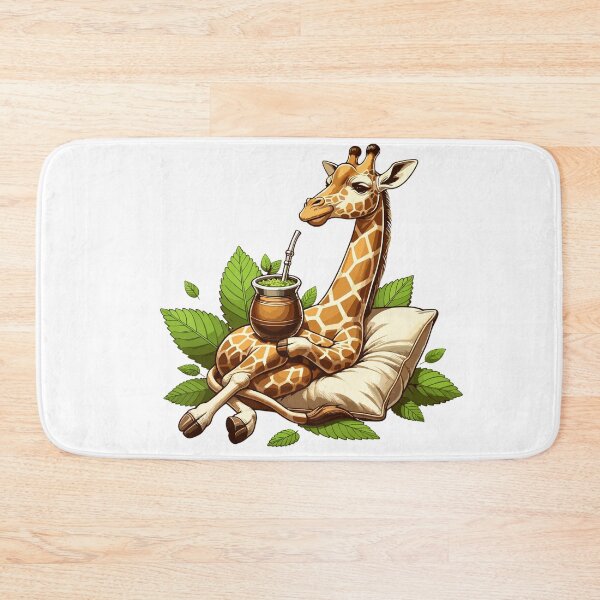 Item preview, Giraffe Drinking Yerba Mate Chill Design designed and sold by CyfroweMysli.