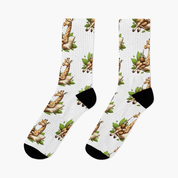 Item preview, Giraffe Drinking Yerba Mate Chill Design designed and sold by CyfroweMysli.