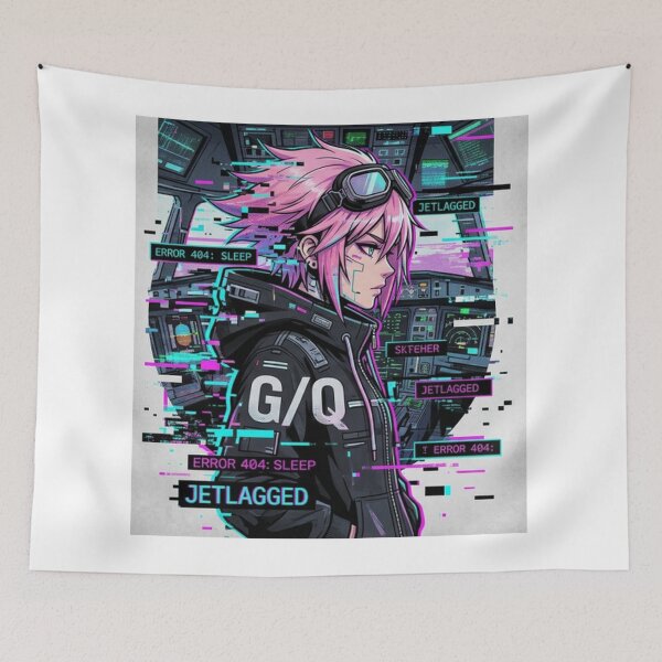 Item preview, Cyberpunk Jetlagged Pilot Girl designed and sold by jsjsumter7.
