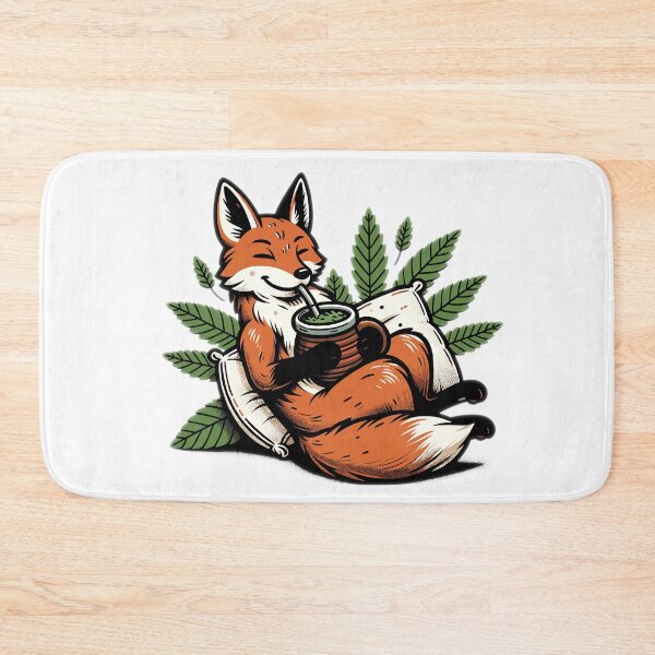 Item preview, Fox Drinking Yerba Mate Chill Design designed and sold by CyfroweMysli.