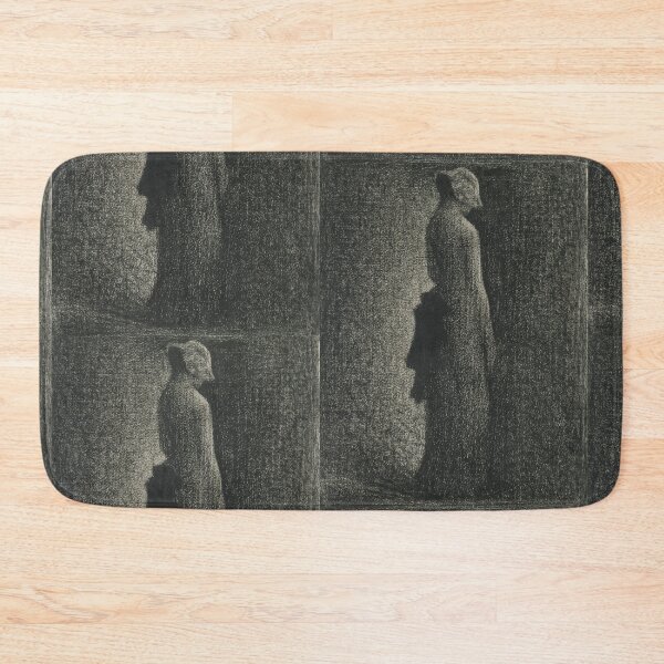 Item preview, The Black Bow by Georges Seurat: Minimalist Monochrome Fine Art Poster designed and sold by artofuniverse.