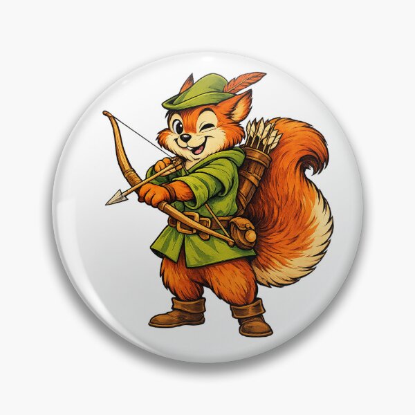 Item preview, Robin Hood Squirrel Archer Cartoon designed and sold by SecretSquirrellDesigns.