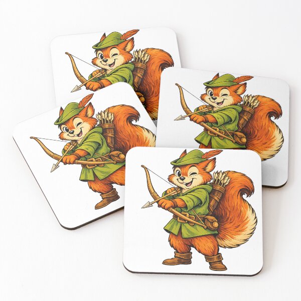 Item preview, Robin Hood Squirrel Archer Cartoon designed and sold by SecretSquirrellDesigns.