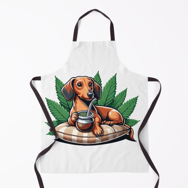 Item preview, Dachshund Drinking Yerba Mate Chill Design designed and sold by CyfroweMysli.