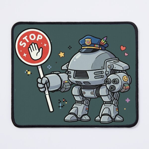 Item preview, Safety Protocol: The ED-209 Compliance Cutie Sticker designed and sold by CleverCulture.