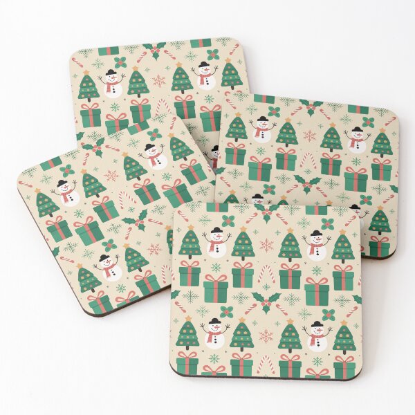 Item preview, Christmas Seamless Pattern – Snowmen, Trees & Gifts designed and sold by Midnight Veil Designs.