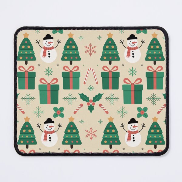 Item preview, Christmas Seamless Pattern – Snowmen, Trees & Gifts designed and sold by Midnight Veil Designs.