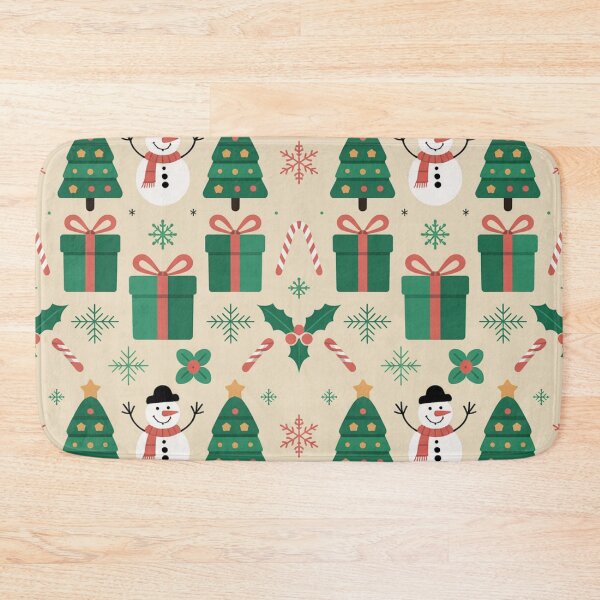 Item preview, Christmas Seamless Pattern – Snowmen, Trees & Gifts designed and sold by Midnight Veil Designs.