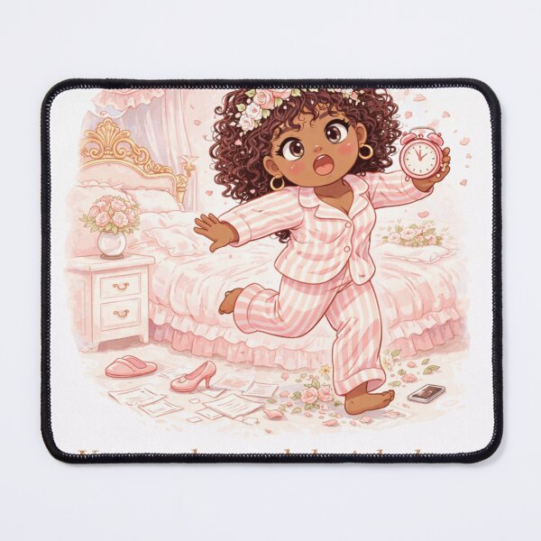 Item preview, Keep Calm and don't be late|Funny Morning Chaos|Cute black girl Aesthetic designed and sold by PrincSaraStudio.