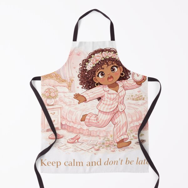 Item preview, Keep Calm and don't be late|Funny Morning Chaos|Cute black girl Aesthetic designed and sold by PrincSaraStudio.