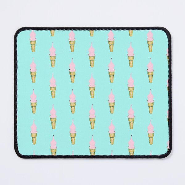 Item preview, DISCO ICE CREAM Polka Dot Pattern| Pop Art Dessert Design | Aquamarine Background designed and sold by BlueberrySwan.