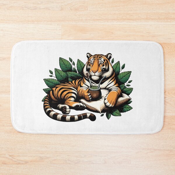 Item preview, Tiger Drinking Yerba Mate Calm Power Design designed and sold by CyfroweMysli.