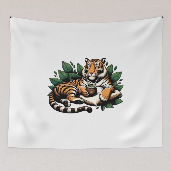 Item preview, Tiger Drinking Yerba Mate Calm Power Design designed and sold by CyfroweMysli.