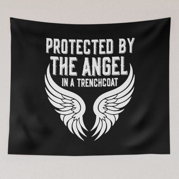 Item preview, Protected By The Angel In A Trenchcoat Castiel SPN designed and sold by Say It With Ink.