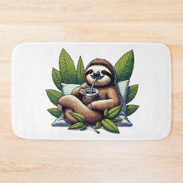 Item preview, Sloth Drinking Yerba Mate Chill Design designed and sold by CyfroweMysli.