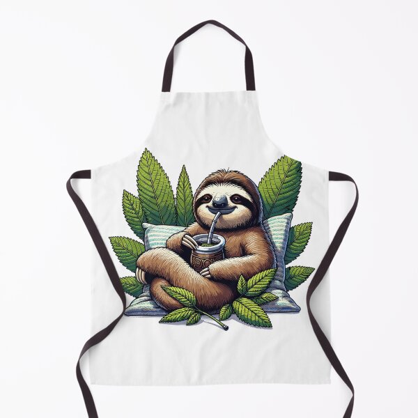 Item preview, Sloth Drinking Yerba Mate Chill Design designed and sold by CyfroweMysli.