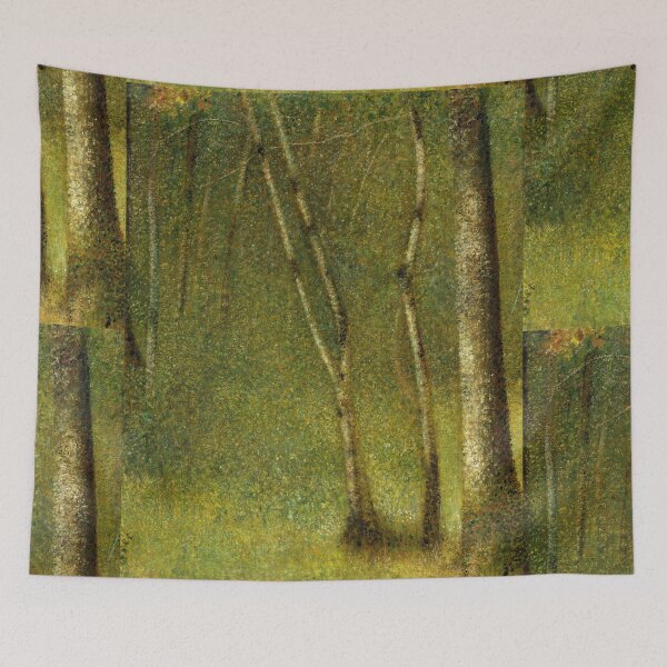 Item preview, The Forest at Pontaubert by Georges Seurat: Neo Impressionist Forest Poster designed and sold by artofuniverse.
