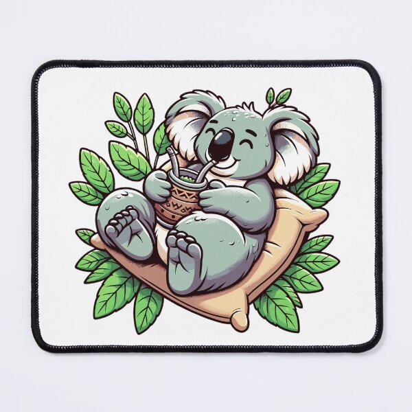 Item preview, Koala Drinking Yerba Mate Relax Vibes Design designed and sold by CyfroweMysli.