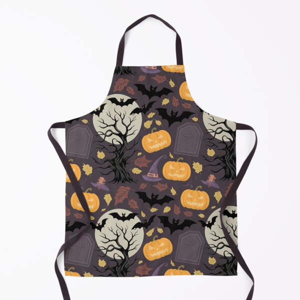 Item preview, Halloween Seamless Pattern – Pumpkins, Bats & Spooky Trees designed and sold by Midnight Veil Designs.