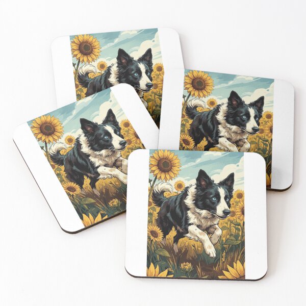 Item preview, Running dog in a field of sunflowers designed and sold by carlsmart1.