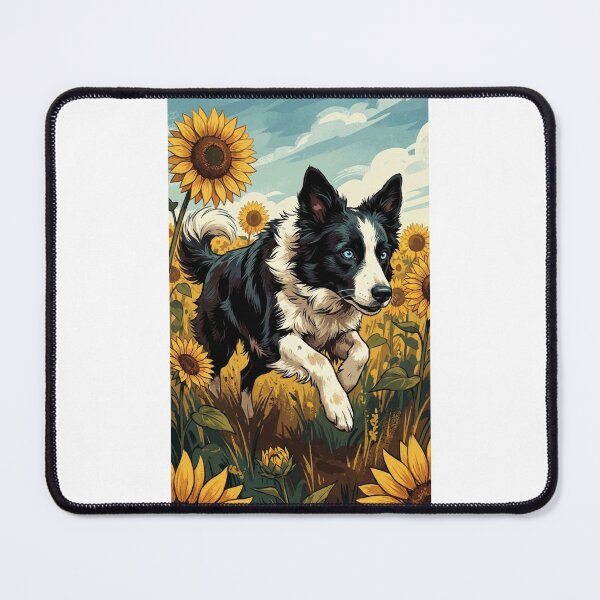 Item preview, Running dog in a field of sunflowers designed and sold by carlsmart1.