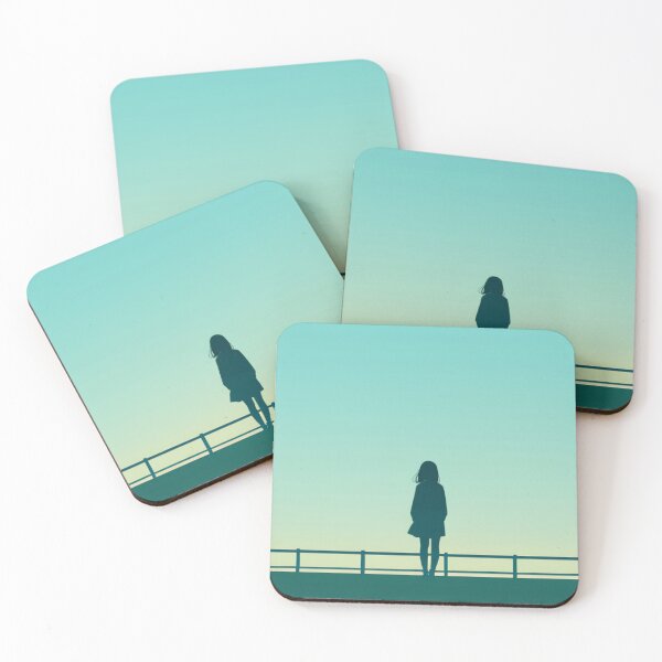 Item preview, Serene Horizon – Minimalist Silhouette Girl at Sunset designed and sold by AnimeShin.