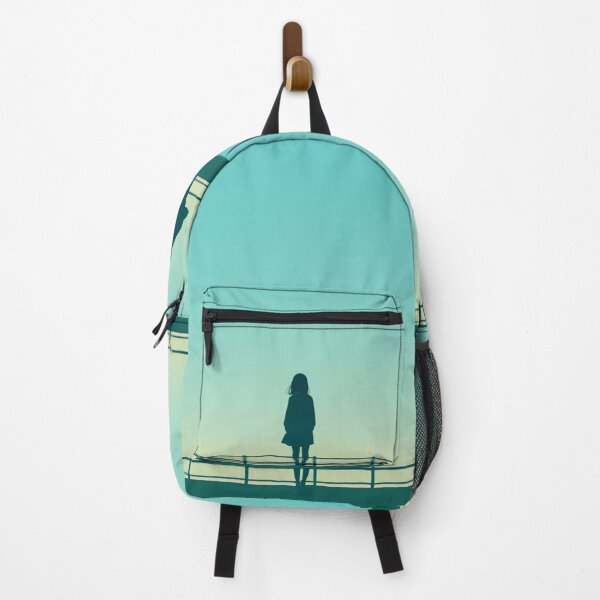 Item preview, Serene Horizon – Minimalist Silhouette Girl at Sunset designed and sold by AnimeShin.