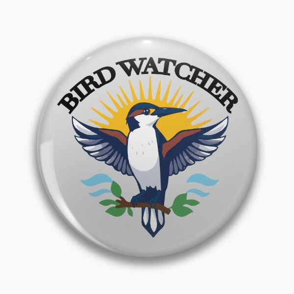 Item preview, bird watcher badge designed and sold by Corner-Distro.