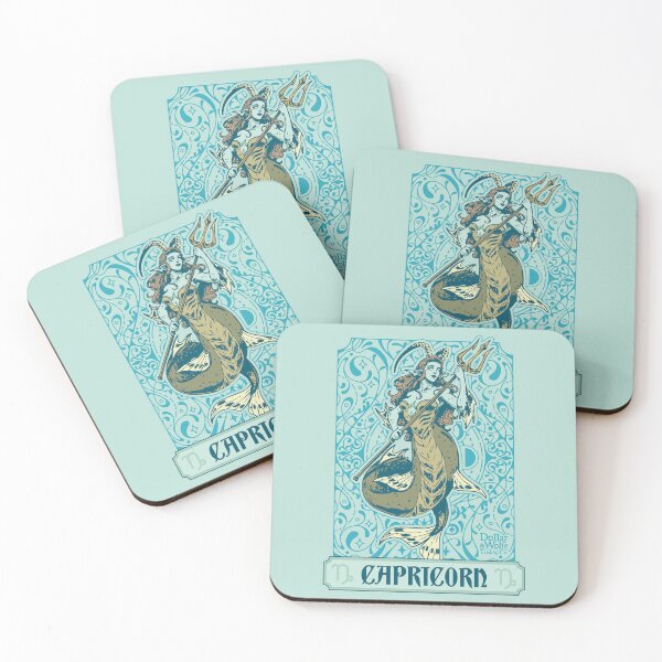 Item preview,  Zodiac Girl Star Sign Capricorn Warrior Merfolk Mermaid designed and sold by Dollarandwolfe.