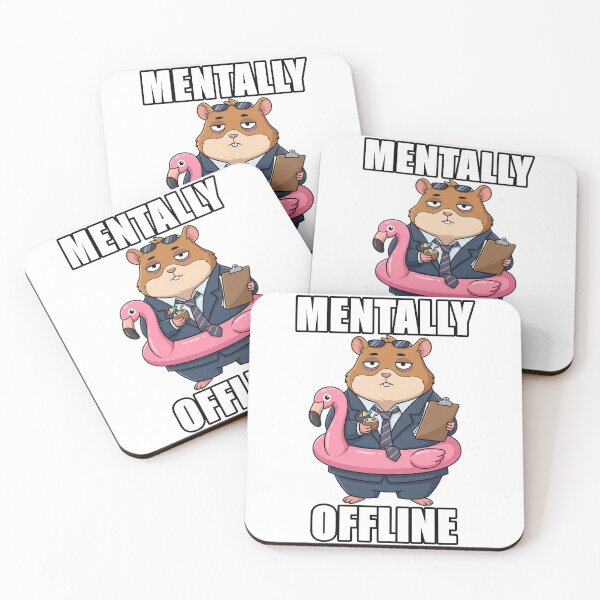 Item preview, Mentally Offline Funny Corporate Hamster Office Burnout Design designed and sold by MemeLaundry.