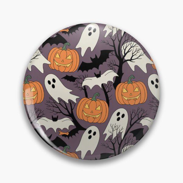 Item preview, Halloween Seamless Pattern – Pumpkins, Ghosts & Bats designed and sold by Midnight Veil Designs.