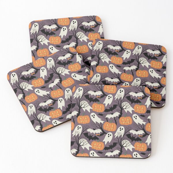 Item preview, Halloween Seamless Pattern – Pumpkins, Ghosts & Bats designed and sold by Midnight Veil Designs.