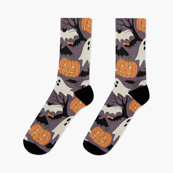 Item preview, Halloween Seamless Pattern – Pumpkins, Ghosts & Bats designed and sold by Midnight Veil Designs.