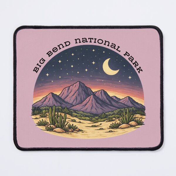 Item preview, Big Bend National Park Night Sky Illustration – Desert Mountains Moon & Stars Southwest Design designed and sold by SimplyJasper.