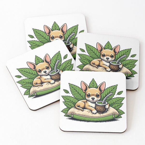 Item preview, Chihuahua Drinking Yerba Mate Funny Chill Design designed and sold by CyfroweMysli.