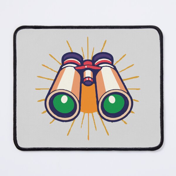 Item preview, binoculars badge designed and sold by Corner-Distro.
