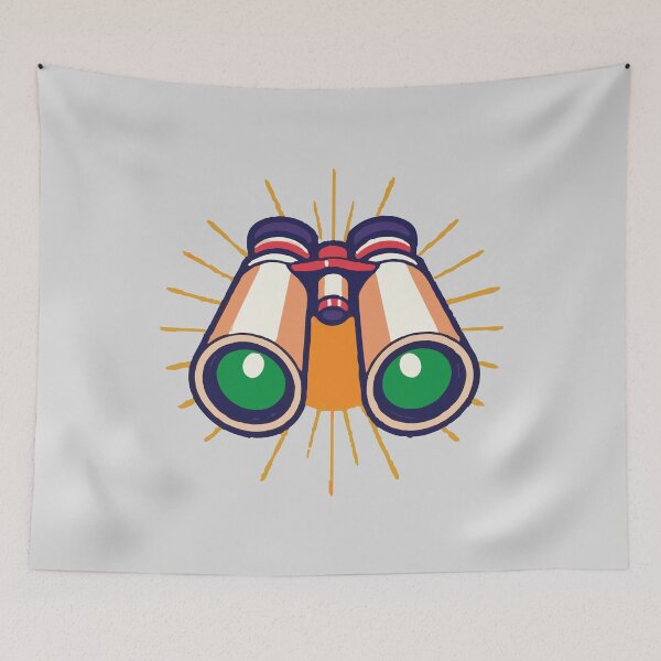 Item preview, binoculars badge designed and sold by Corner-Distro.