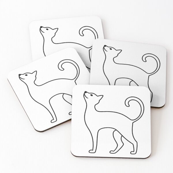 Item preview, Human friend, cat, silhouette, white, black, minimalistic design designed and sold by wizard-work.