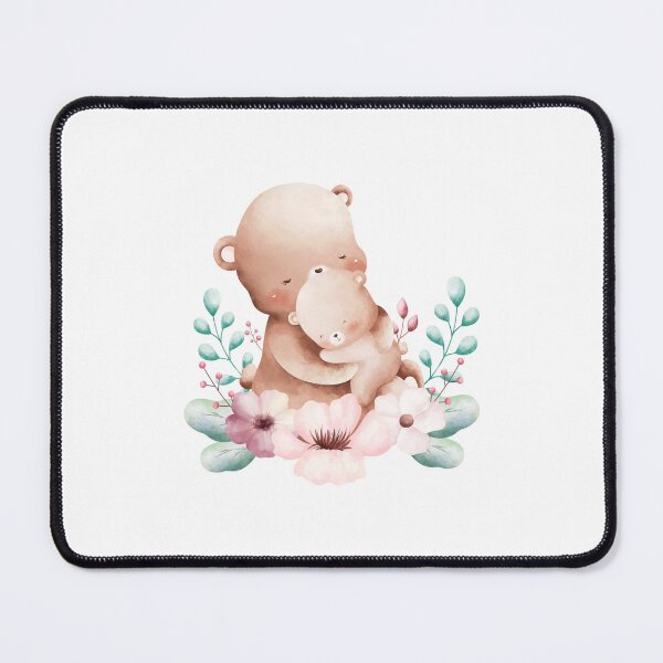 Item preview, Easter Mom and Baby Bear Flower Wreath - Adorable Spring Nature Gift designed and sold by FuzionRaptor.