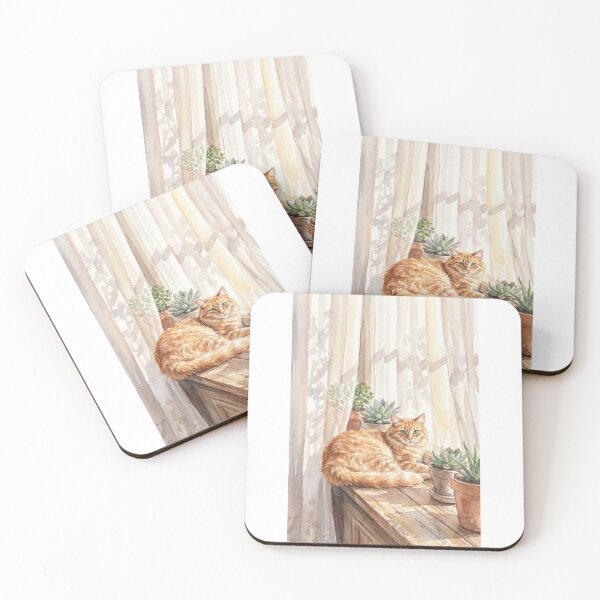 Item preview, Ginger cat relaxing in the sun designed and sold by carlsmart1.